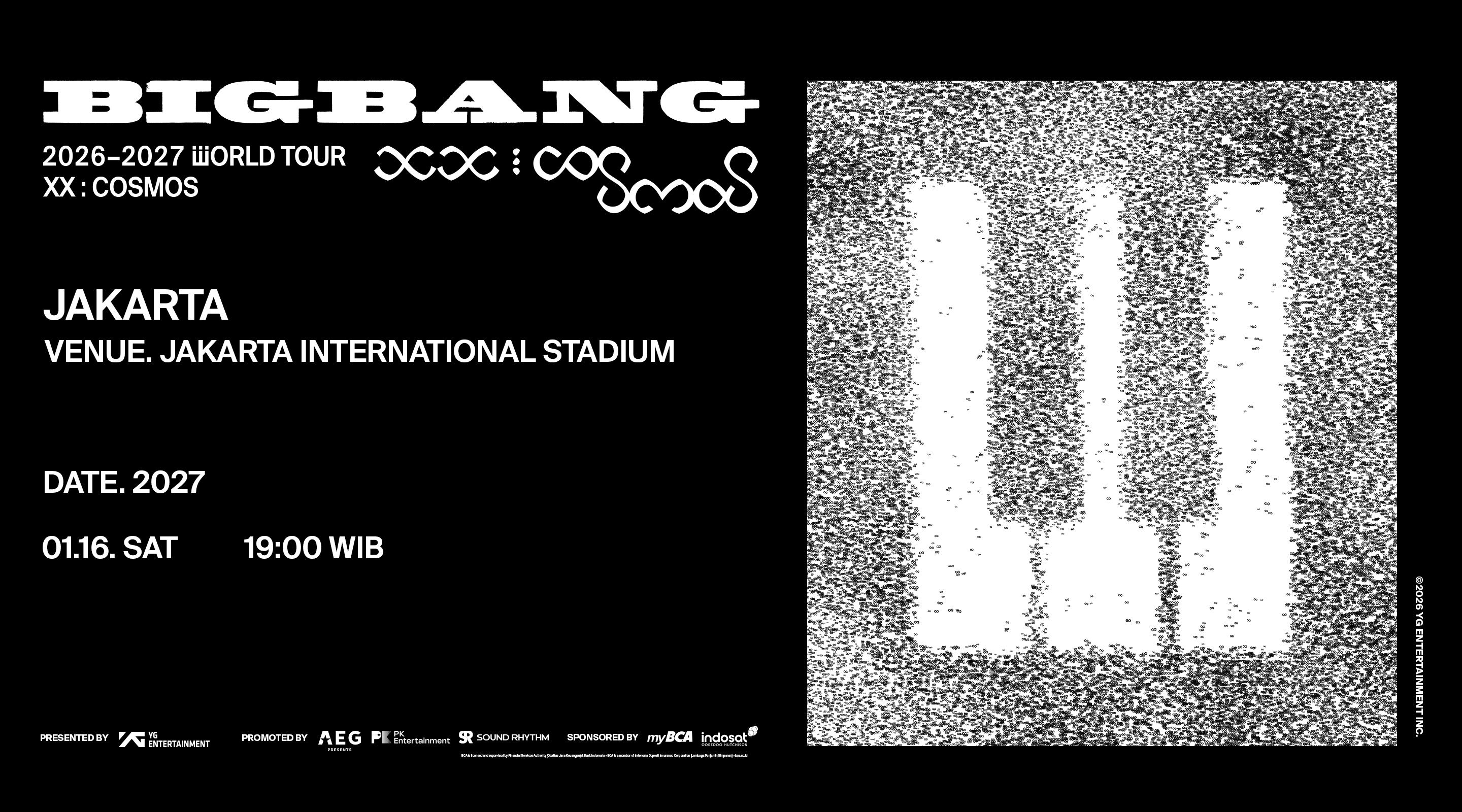 Poster BIGBANG 2026-2027 WORLD TOUR < XX : COSMOS >