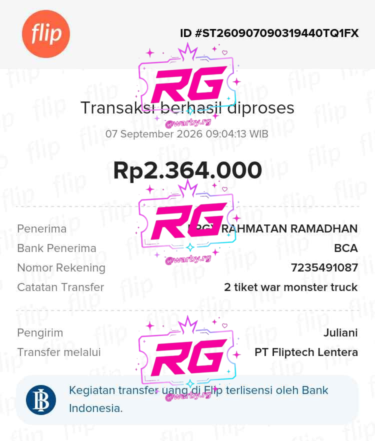 Bukti TF Customer Warby.RG